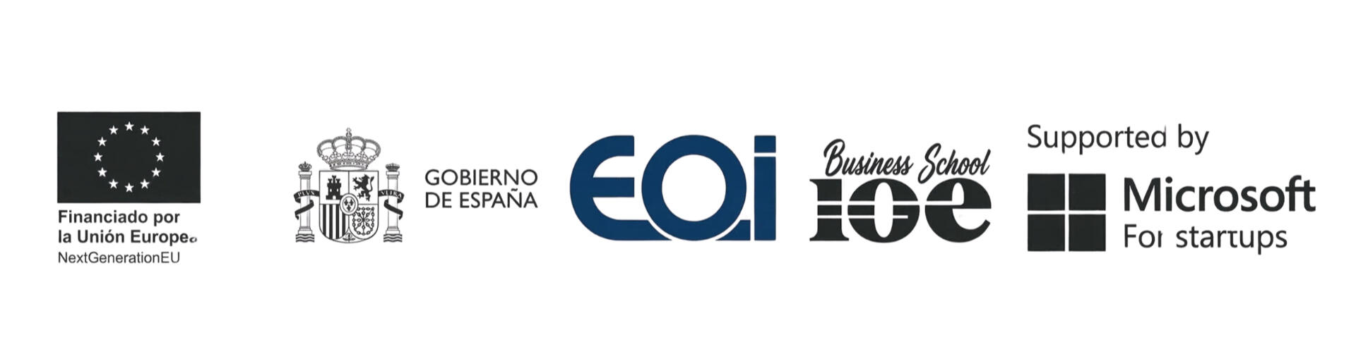 SENSUS logos avales y certificaciones Microsoft for startups - Master Especialista en IA - Gobierno de España